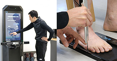 実際に走りながら測定を行う走行分析